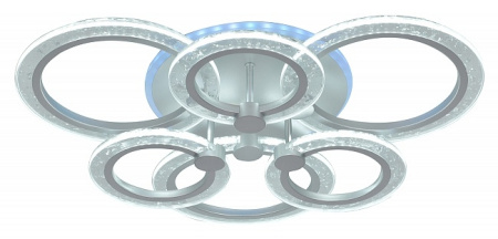 картинка Потолочная люстра светодиодная с пультом регулировкой цветовой температуры и яркости ночным режимом и таймером 10225/6LED Silver RGB от магазина BTSvet
