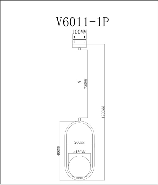 картинка Подвесной светильник Klaster V6011-1P от магазина BTSvet