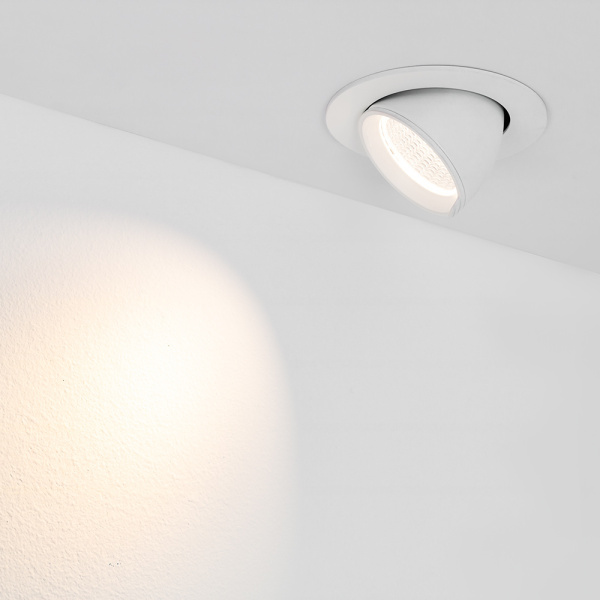 картинка Светильник встраиваемый LED LTD-EXPLORER-R100-12W Warm3000 (WH, 38 deg) (Arlight, IP20 Металл, 3 года) 024026 от магазина BTSvet