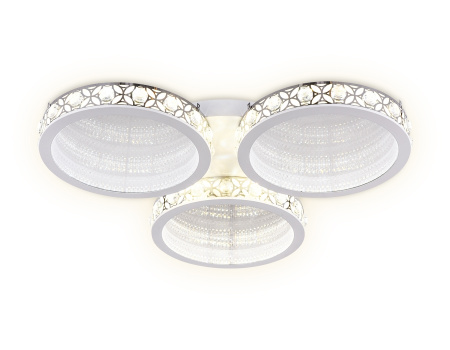 Потолочная люстра светодиодная с пультом регулировкой цветовой температуры и яркости с ночным режимом ACRYLICA FA9445