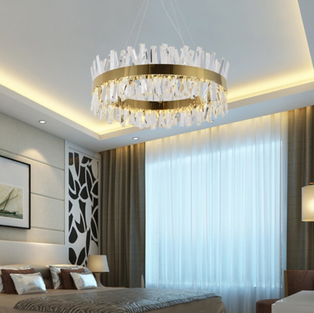 картинка Подвесная люстра хрустальная светодиодная с пультом и управлением смартфоном регулировка цветовой температуры и яркости ночной режим и таймер INNOVATION STYLE 83049 от магазина BTSvet