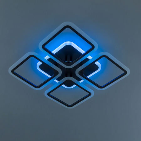 картинка Потолочная люстра светодиодная с управлением голосом и смартфоном с пультом регулировкой цветовой температуры и яркости Марсель CL232A145E RGB от магазина BTSvet