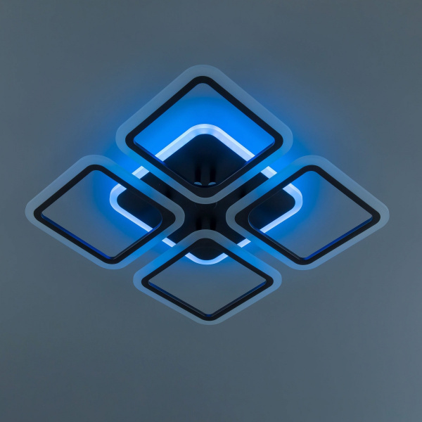 картинка Потолочная люстра светодиодная с управлением голосом и смартфоном с пультом регулировкой цветовой температуры и яркости Марсель CL232A145E RGB от магазина BTSvet