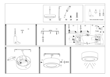 картинка Точечный накладной светодиодный светильник Fueva 94525 от магазина BTSvet