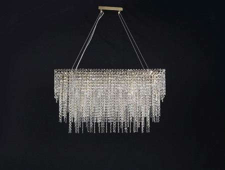 Подвесная люстра хрустальная 10909+9/C gold