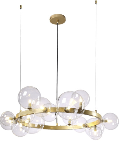 Подвесная люстра светодиодная AGATA SP15 V2 GOLD/TRANSPARENTE