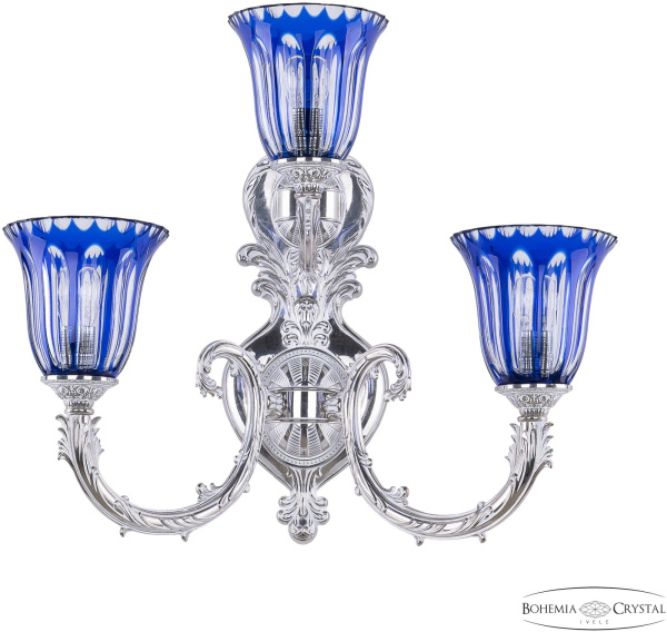 Бра хрустальное Florence 7109B16/2+1/210 NW P2 U Clear-Blue/H-1H