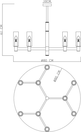 картинка Потолочная люстра на штанге Barolo 2654/17 LM-9 от магазина BTSvet