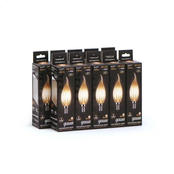 картинка Лампочка LED Filament Candle tailed E14 5W 2700K 1/10/50 104801105 от магазина BTSvet