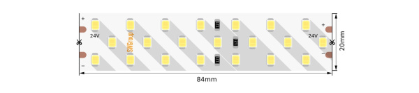 Светодиодная лента SWG2P252-24-24-WW-20