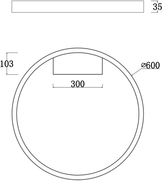 картинка Потолочный светильник светодиодный Rim MOD058CL-L35B4K от магазина BTSvet