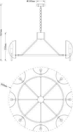 картинка Люстра подвесная V7090-8P Ardis от магазина BTSvet