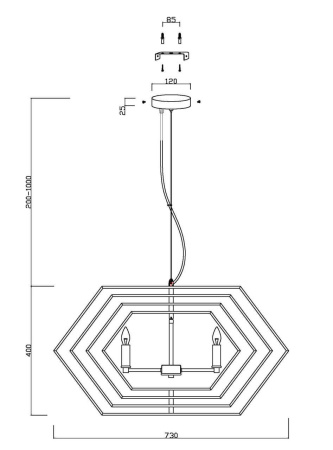 картинка Подвесной светильник Folle VL1514P04 от магазина BTSvet