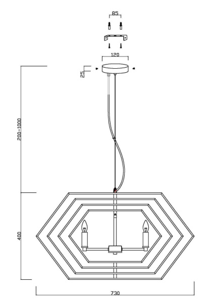картинка Подвесной светильник Folle VL1514P04 от магазина BTSvet