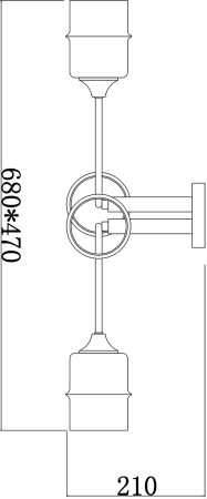 картинка Потолочная люстра на штанге Escada Mondrian 699/4P от магазина BTSvet