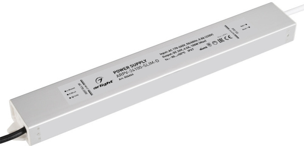 Блок питания ARPV-24100-SLIM-D (24V, 4.2A, 100W) (Arlight, IP67 Металл, 3 года) 026664