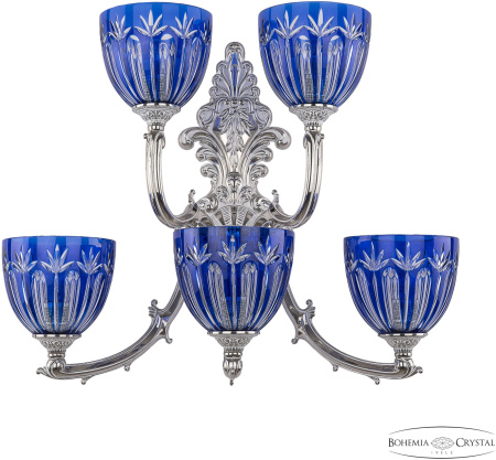 Бра хрустальное Verona 7211B15/3+2/210 NW P1 U Clear-Blue/H-1I