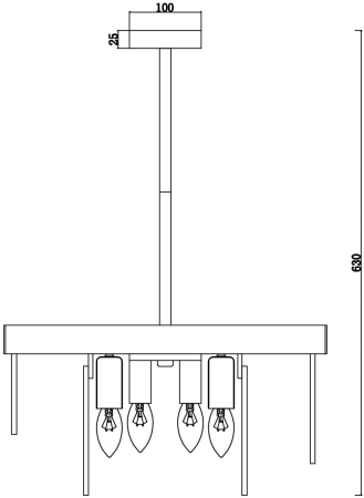 картинка Потолочная люстра на штанге Porto FR5104PL-06BS3 от магазина BTSvet