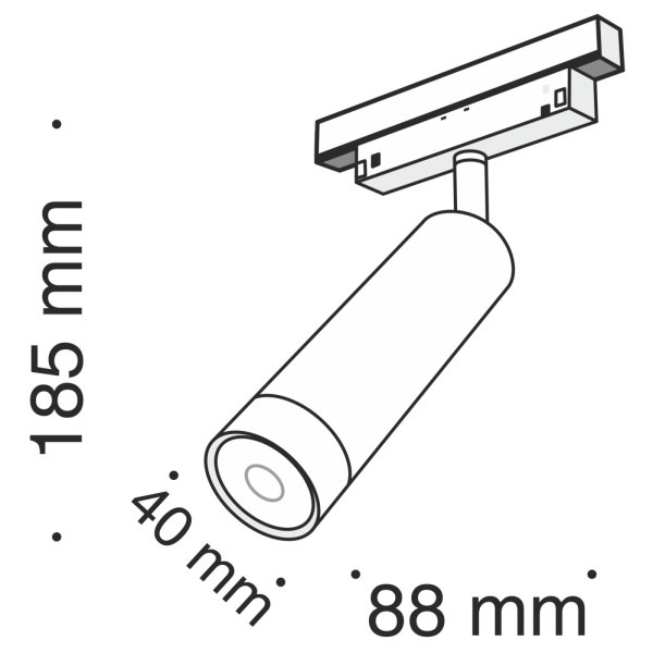 картинка Трековый светильник светодиодный Track lamps TR019-2-7W4K-B от магазина BTSvet