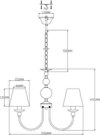 картинка Подвесная люстра Feels V2613-5P от магазина BTSvet