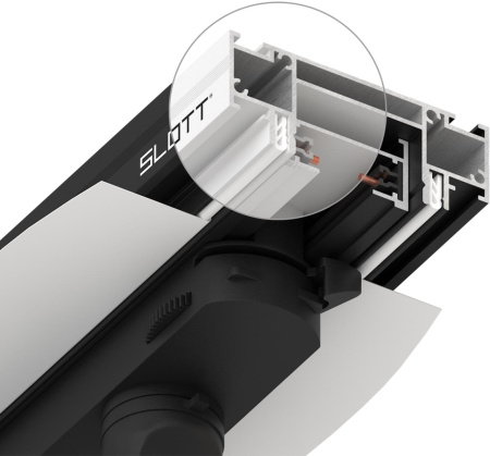 картинка Интрудер (профиль) для встраивания однофазного трека в натяжной потолок, длина 2м 135192 от магазина BTSvet