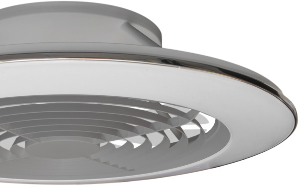 картинка Потолочная люстра светодиодная с вентилятором с пультом и управлением смартфоном регулировкой цветовой температуры и яркости Alisio 7491 от магазина BTSvet