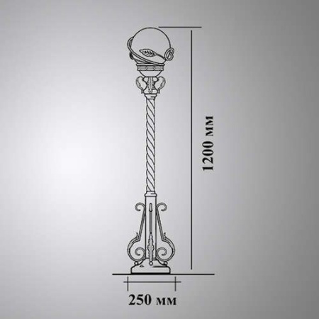 картинка Наземный фонарь Галактика 24-002-ЧЗ от магазина BTSvet