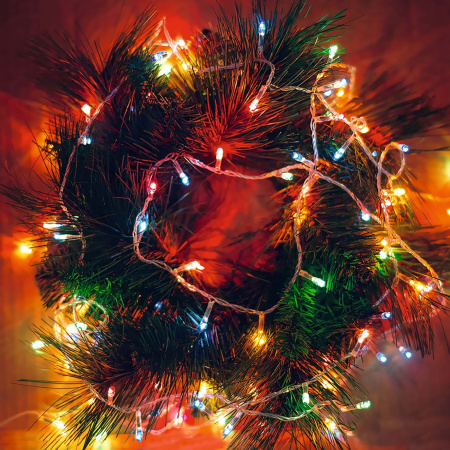 картинка Светодиодная гирлянда ARD-CURTAIN-HOME-1500x1500-CLEAR-144LED RGB (230V, 9W) (Ardecoled, IP20) 024828 от магазина BTSvet