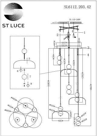 картинка Подвесной светильник ST Luce Ode SL6112.203.42 от магазина BTSvet
