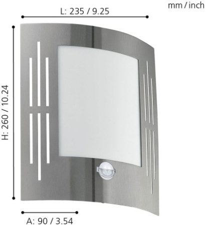 картинка Настенный светильник уличный с датчиком движения City 88144 от магазина BTSvet