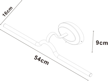 картинка Подсветка для картин светодиодная с выключателем Harry A7031AP-1AB от магазина BTSvet