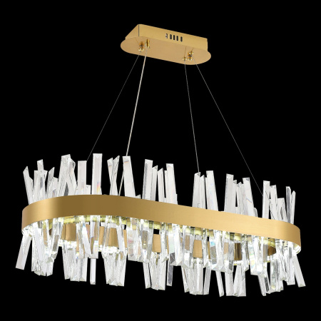 картинка Подвесная люстра хрустальная светодиодная с управлением смартфоном и пультом регулировкой цветовой температурой и яркости ночным режимом и таймером LED LAMPS 81250 от магазина BTSvet