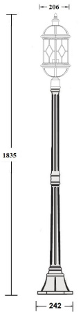 картинка Наземный фонарь SORENTO 92608 Bl от магазина BTSvet