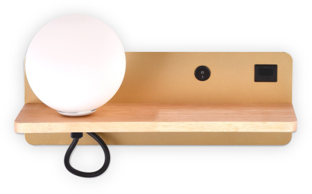 картинка Бра светодиодное с выключателем и USB-портом Wallers FW520 от магазина BTSvet