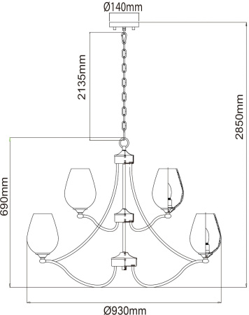 картинка Подвесная люстра Палермо 386016812 от магазина BTSvet