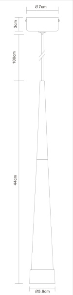 картинка Подвесной светильник светодиодный Sabik A6010SP-1SG от магазина BTSvet