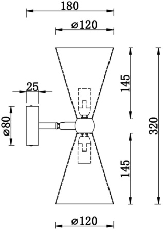 картинка Бра Vesper MOD108WL-02GB от магазина BTSvet