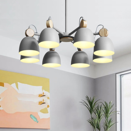 картинка Потолочная люстр на штанге ROLLA 8 Gray от магазина BTSvet