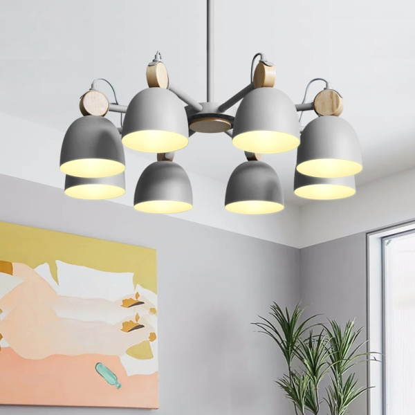 картинка Потолочная люстр на штанге ROLLA 8 Gray от магазина BTSvet