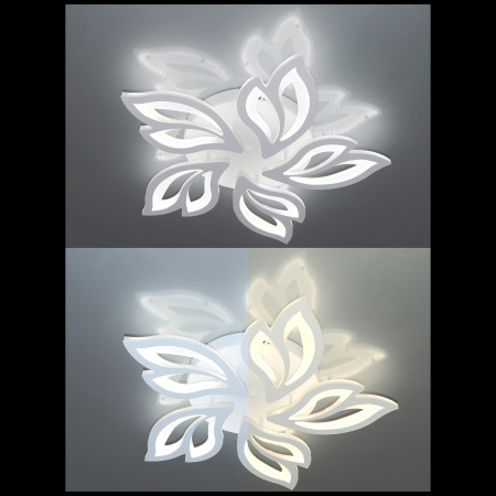 картинка Потолочная люстра светодиодная с управлением пультом смартфоном и голосом регулировкой цветовой температуры и яркости ночным режимом и таймером LED LAMPS 81216 от магазина BTSvet