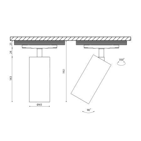 картинка Трековое крепление VL-M2-WH от магазина BTSvet