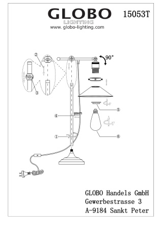 картинка Интерьерная настольная лампа Lenius 15053T от магазина BTSvet