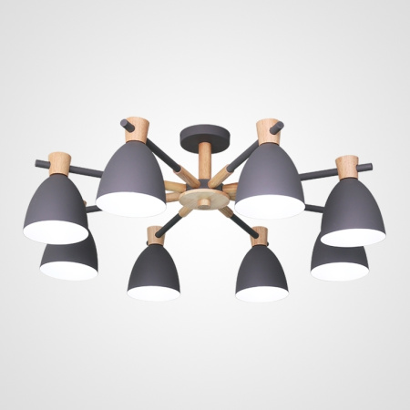 Потолочная люстра светодиодная FOLKE 8 Gray