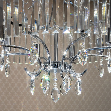 картинка Люстра подвесная хрустальная Хром Инга CL335181 от магазина BTSvet