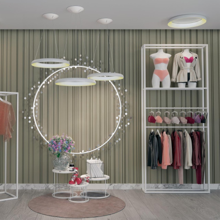 картинка Светильник накладной диммируемый, с пультом ДУ (2.4G) LED 60W Fold 359033 OVER от магазина BTSvet