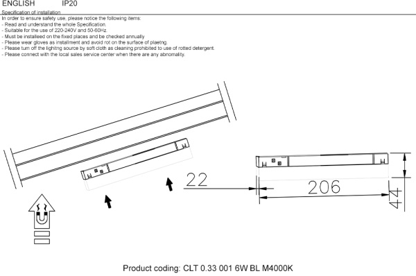 картинка Трековый светильник магнитный Crystal Lux SPACE CLT 0.33 001 6W BL M3000K от магазина BTSvet