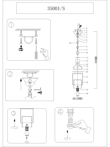 картинка Подвесной светильник 35001/S от магазина BTSvet