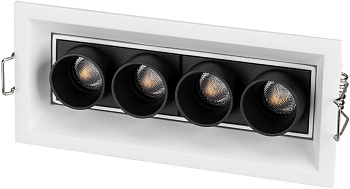 Светильник встраиваемый LED MS-ORIENT-BUILT-TURN-TC-S67x150-10W Day4000 (WH-BK, 30 deg, 230V) (Arlight, IP20 Металл, 5 лет) 032229