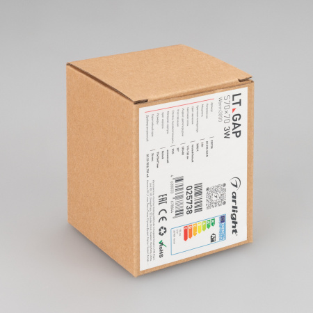 картинка Фасадный светильник светодиодный LT-GAP-S70x70-3W Warm3000 (WH, 30 deg) (Arlight, IP65 Металл, 3 года) 025738 от магазина BTSvet