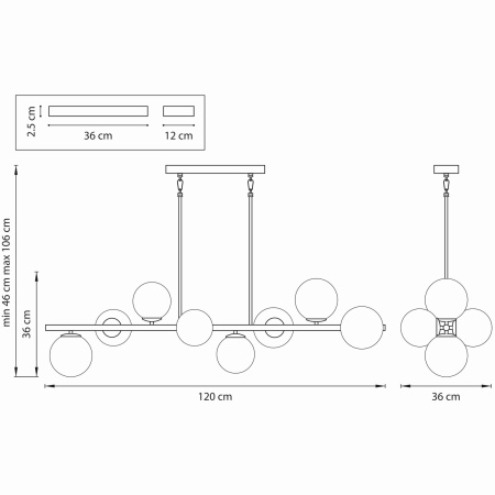 картинка Подвесная люстра Croco 815083 от магазина BTSvet